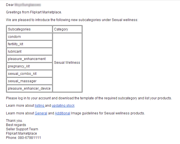 Flipkart Introduces New Category: Sexual Wellness
