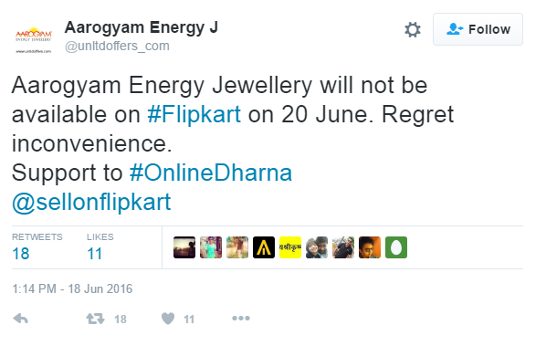 Could Online Seller protests against Flipkart escalate in the future?