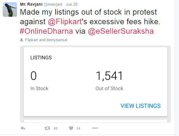 Could Online Seller protests against Flipkart escalate in the future?