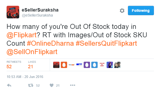 Could Online Seller protests against Flipkart escalate in the future?