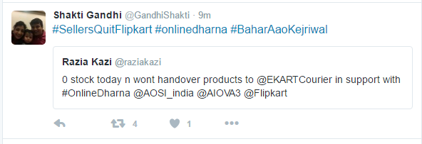 Could Online Seller protests against Flipkart escalate in the future?