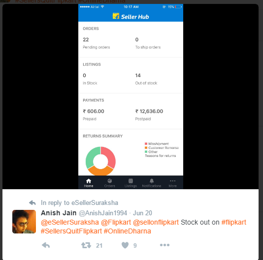 Could Online Seller protests against Flipkart escalate in the future?