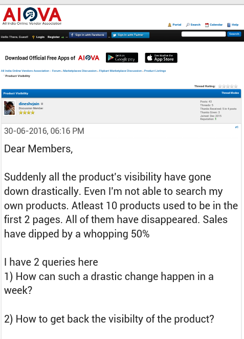 Drop in product visibility on Flipkart; Sellers raise concern!