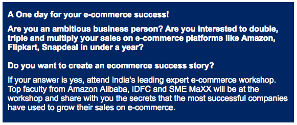 Ecommerce Success 2016 – Expert Workshop, New Delhi